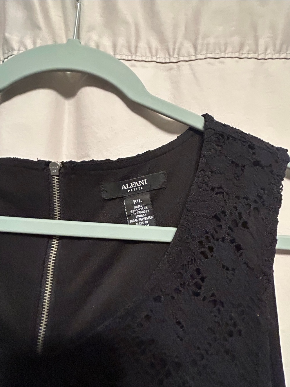 Alfani Black Lace Sleeveless Midi Shift Dress - Picture 3 of 4